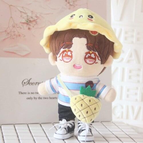 New Arrival Cute Clothing T-shirt pants hat Satchel for EXO Sean Xiao Doll 20cm Handmade Doll Clothes DollS Accessories Gift
