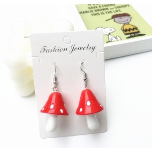 Originality Statement Minimalist Dangle Earring Cute Dinosaur Mushroom Jelly Polychromatic Bear Drop Earrings for Women