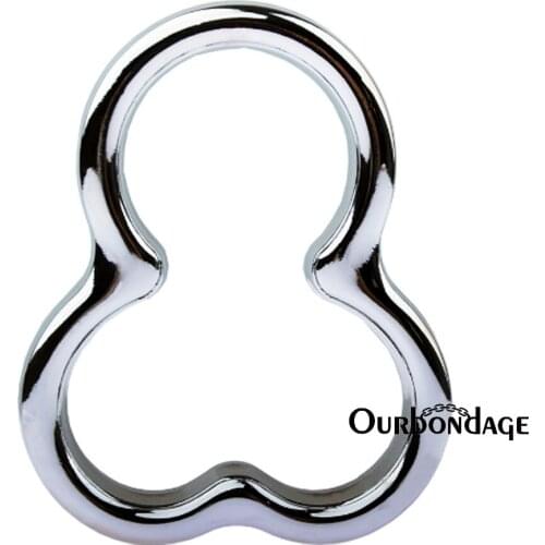 Ourbondage Metal Gourd-Shape Ball Weight Stretcher Scrotum Pendant Restraint Penis Allen-Screw Lock Traning For Men