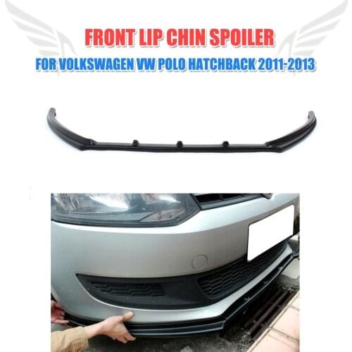Front Lip Chin Spoiler Bumper Apron For Volkswagen VW Polo 6R 2011-2013 FRP Unpainted Black Primer Car Styling