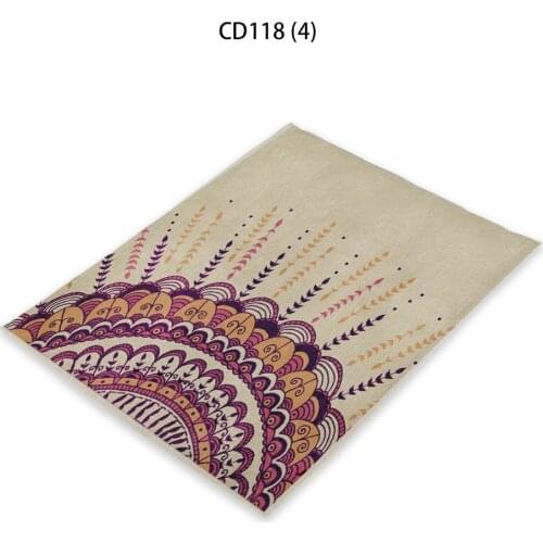 Plant Flowers Table Placemats Lingerie De Plat Home Heat Protection Pad Untersetzer Coasters ChildrenS Table Mat Serviette De