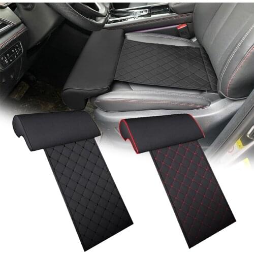 Automobile Seat Leg Care Pillow General Car Seat Thigh Support Extension Leather Pad Ease Leg Pain Foam Cushion Interior Parts