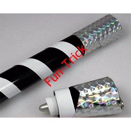 Appearing Cane Metal - Black & White -- Magic Trick , Silk & Cane Magic