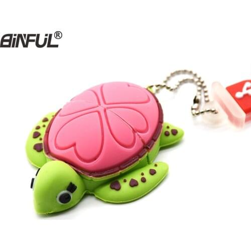 Lovely USB Flash Drive 8GB cartoon Tortoise Turtle memory stick 32GB Sea turtle pen drive 4GB 64GB pendrive16GB