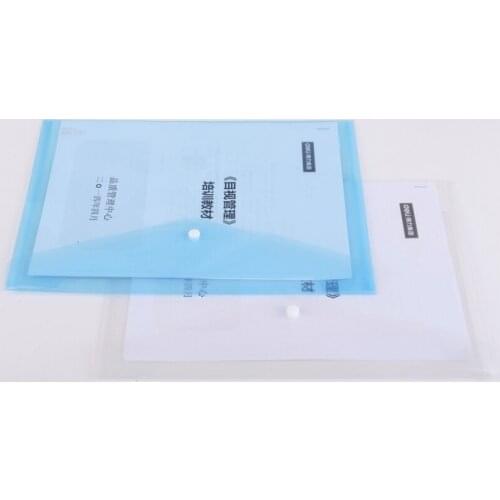 DL stationery transparent document bag 5505 A4 paper bag plastic button snap bag paper archives Exquisite office supplies