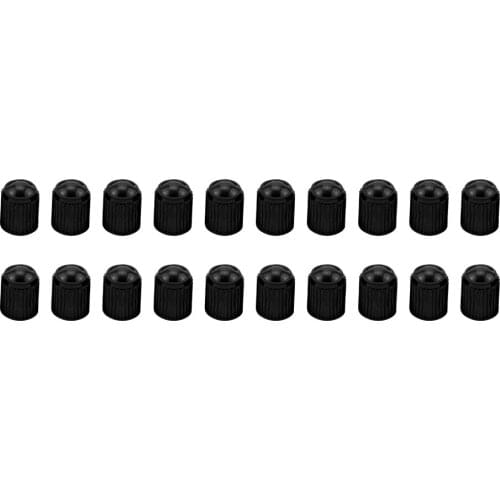 20pcs Car Tyre Valve Dust Proof Caps Dome Stem Air Shape Dust Valve Black Bike Tyre Plastic Caps Car Accessories