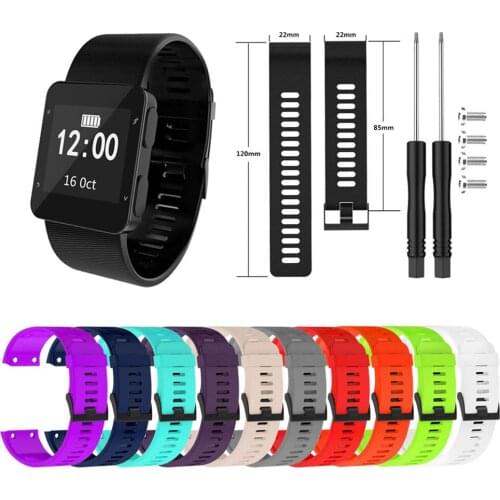 TPE Watchband Strap for Garmin Forerunner 35 30 Smart Watch Replacement Wrist Bracelet Sport Strap with Free Tools