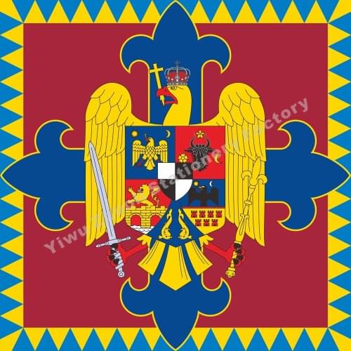 Romania royalty of Flag 120X120cm (3x5FT) 120g 100D Polyester Double Stitched High Quality Banner Free Shipping