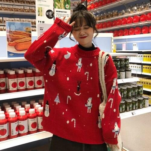 Loose casual vintage chic long sleeve sweater