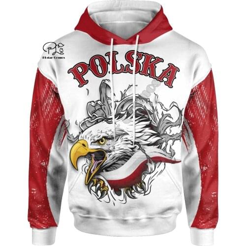 PLstar Cosmos 3DPrint Newfashion National Culture Poland Country Tattoos Harajuku Streetwear Funny Unisex Zip/Hoodies Style-1