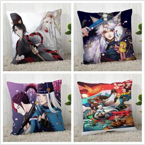 High Quality Custom Decorative Pillowcase Onmyoji Square Zippered Pillow Cover Print Your image 20*20cm,35*35cm,40*40cm