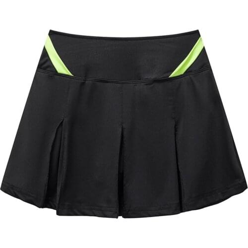 Women Sport Tennis Skirt Quick Dry Loose Female Pleated Skirts Summer Badminton Workout Skort with Safety Shorts