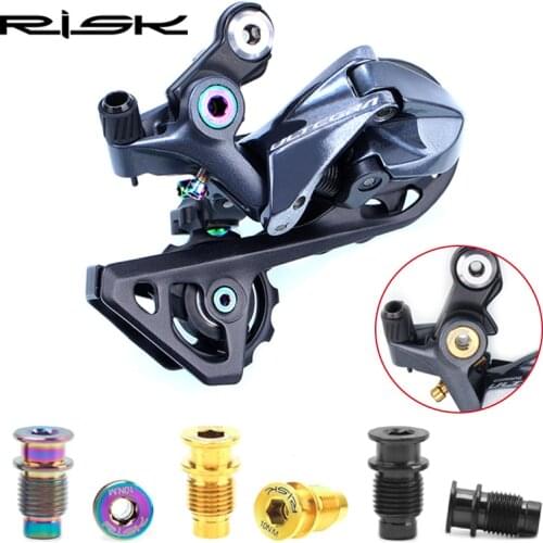 RISK Titanium Alloy Rear Derailleur Rotation Shaft Fixing Screw Road R8000 Bicycle Transmission Shaft Fixed UT Turn Point Bolt