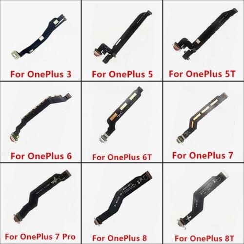 Replacement Parts Type C USB Charging Port Dock Connector Jack Socket Plug Flex Cable For OnePlus X 1 2 3 3T 5 5T 6 6T 7 Pro