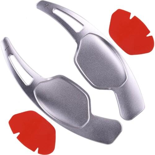 1 Pair Steering Wheel Shift Paddle Shifter Extension Car Silver Fit for Cadillac XTS 2013 2014 2015 2016 2017 2018