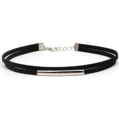 1pc Fashion Double Layer Choker Adjustable Simple Collar Choker Choker Necklace Jewelry Accessories For Women Girls