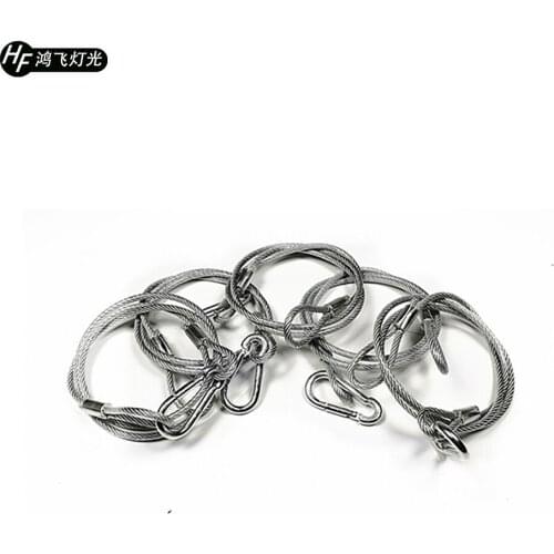 10pcs / stage lighting 70CM Insurance rope, 35kg Weight Capacity Wire Rope beam light disco lights professional dj equipment