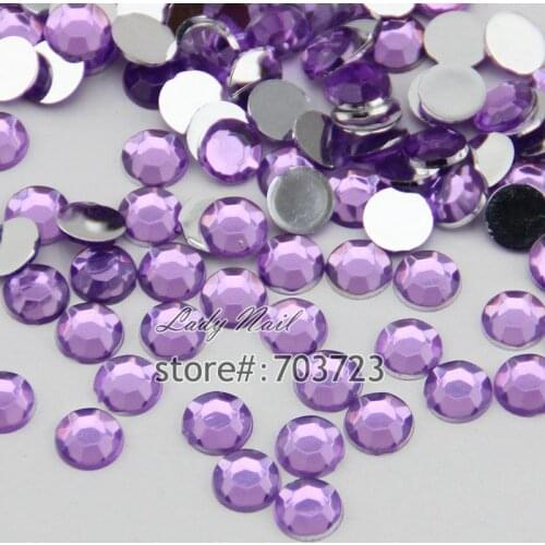 1000pcs 3D Nail Art Tips SS6 2mm Resin Flat back Rhinestone Beads not hotfix for DIY Nails Art Phone Case Light Purle N16