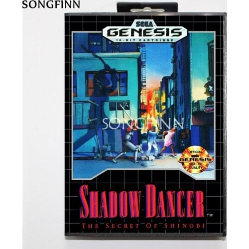 16 bit MD Memory Card With Box for Sega Mega Drive for Genesis Megadrive - shadow dancer
