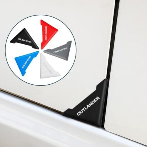 2PCS Car Door Corner Cover Silicone Anti-scratch Anti-collision Protector sticker Universal For MITSUBISHI OUTLANDER Car Styling