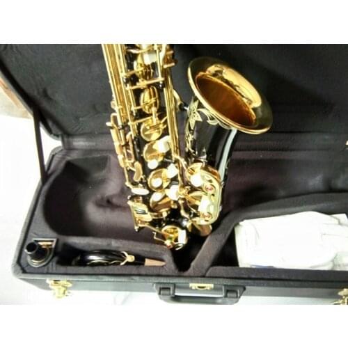 2021 New Product Alto Saxophone E-Flat Black Golden Sax Alto Mouthpiece Ligature Reed Neck Musical Instrument Accessories Free
