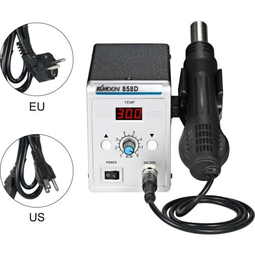 858D 700W Soldering Station LED Digital Solder Iron Desoldering Station BGA Rework Solder Station Hot Air Gun+Electric Iron Set