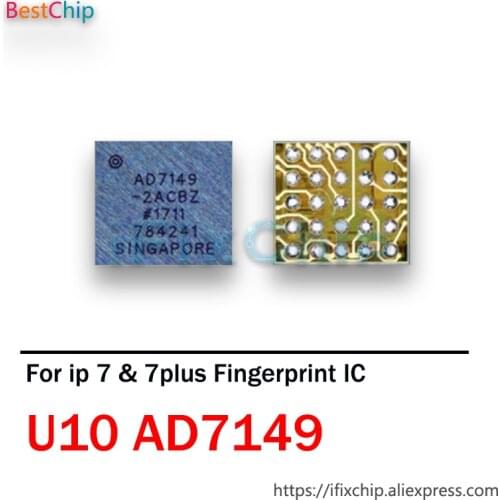 BestChip 10pcs/lot For iPhone 8 8PLUS 7 7 Plus U10 AD7149 Home button return fingerprint chip ic on Home flex cable and tools