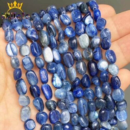 5-8mm Irregular Blue Kyanite Stone Beads Natural Loose Spacer Beads For Jewelry Making DIY Bracelet Necklace Accessories 15