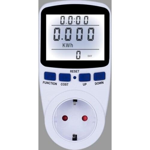 EU/US/AU/UK Digital Energy Meter Wattmeter with Backlight Electronic Power Meter Record Volt Voltage Outlet Socket Analyzer
