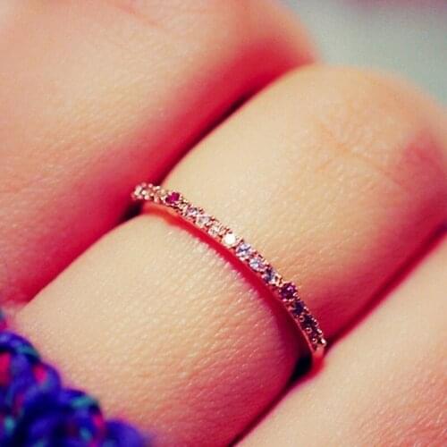 DANS ELEMENT Ring For Women Sweet Eternal Cute Engagement Zircon Crystal Ring Fashion Jewelry Rings Wholesale DEKCR563