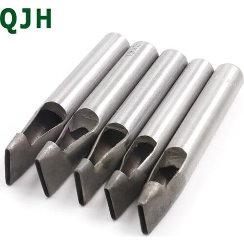 QJH Width 2mm DIY leather punching punch tool oval waist punch flat mouth punch rounded word flat
