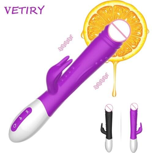 VETIRY Dildo Vibrator Rabbit Vibrator Vagina Clitoris Stimulator G-spot Massager Female Masturbator Sex Toys For Women 10 Speed