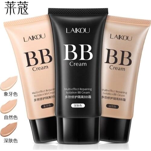 LAIKOU BB Cream Concealer Foundation Make Up Natural Dark Makeup Cosmetics Light Moisturizing Multi Sulution Blemish Balm Cream
