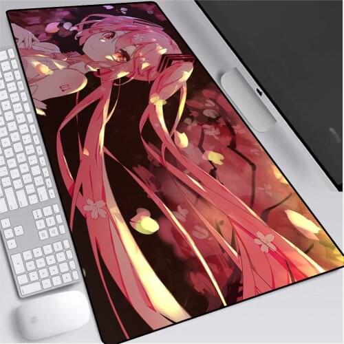 Mairuige Anime Sexy Sakura Cute Girl Mouse Pad Game Large Computer Mouse Pad Table Keyboard Pad Muse Locking Pad Desk Mat 90x40