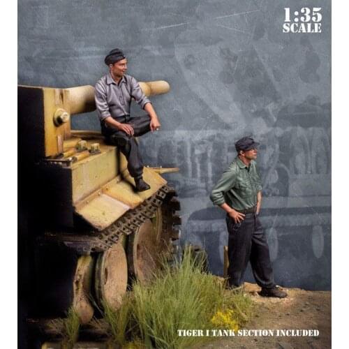 1/35 Resin Figure Building Kit Soldiers (With Tank Section)