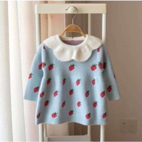New Baby Girls Knitted Dress autumn winter Clothes Infant Toddler Tops Shirts for Newborn girl Kid Cotton Christmas Dresses
