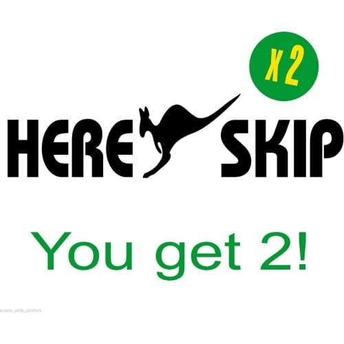 2pcs New 20cm Funny offroad 4x4 bullbar Stickers HERE SKIP