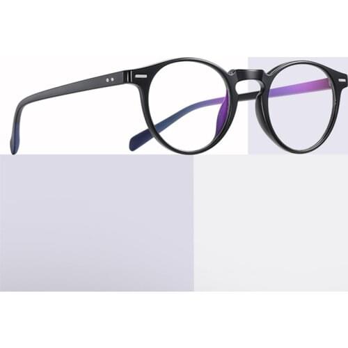 OEYEYEO New Round Frame TR90 Anti Blue Light Eyeglasses Mens Simple Computer Goggles Ladies Retro Fashion Myopia Eyewears 2320