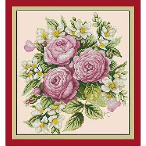 Peony patterns Counted Cross Stitch 11CT 14CT DIY wholesale Chinese Cross Stitch Kits Embroidery Needlework Sets home decor