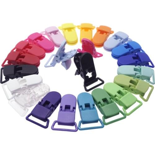 10 color mixed ) 150pcs 20mm D Shape Plastic Dummy Pacifier Clip Suspender Clip Soother Clip alligator Clip For Baby