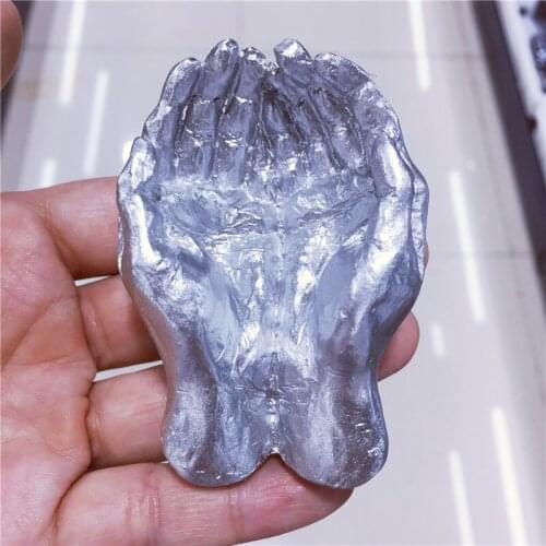 Resin Hands Shape Figurine Display Stand for Crystal Glass Ball Base Sphere Holder Christmas Ornament Statue Gift