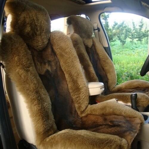 Wolf car seat cushion wool cushion wool cushion short wool full leather piece set pulvinis