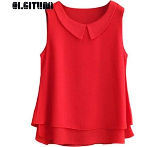 New 2020 Summer Chiffon V-neck Solid OL Sweet Commute Wild Color Slim Loose Sleeve Party Top Chiffon Shirt BS275