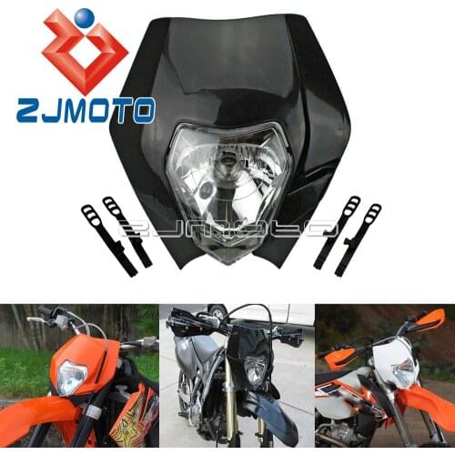 Universal Dirt Bike Motocross Headlamp Mask Enduro Headlight Fairing For Yamaha EXC XC MXC WR YZ TTR 125 250 450 525 530