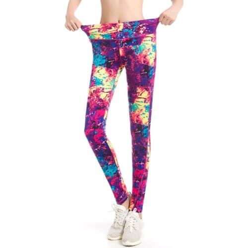 2020 brand new lady workout Legging spring autumn active slim leggings painted colorful pencil pant size XL XL ankle length