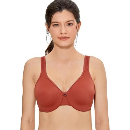 Womens Smooth Full Coverage No Padding Underwire Seamless Plus size Minimizer Bra