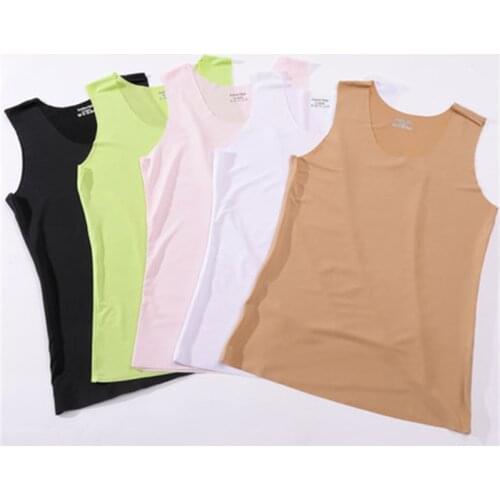 Seamless vest ladies strap summer thin section ride ladies bottoming shirt outer sleeveless ice silk vest women vest