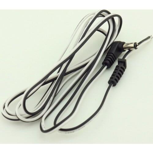 10pcs CCTV LED DC Power 5.5 x 2.1mm Male Plug Right Angle Connector Cable Wire 5V 5FT