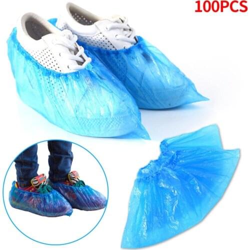 100 PCS PE Shoe Cover Machine Blue Disposable Convenient And Comfortable Model High Quality Shoe Cover