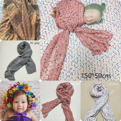 150 * 50 cm newborn photography props, knitted fabric envelope photography background, baby blanket, newborn basket filler